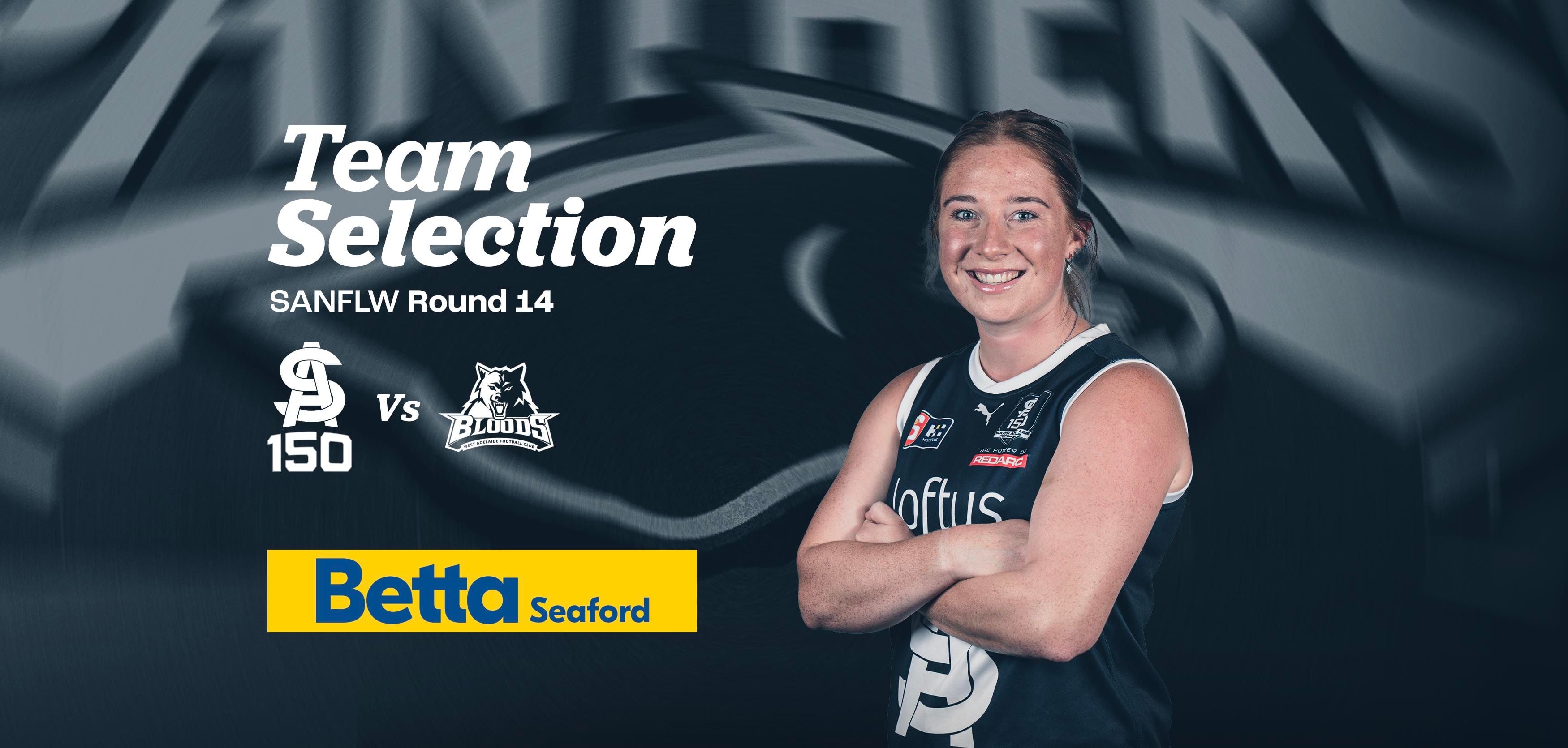 BETTA Team Selection: Round 14 SANFLW v West Adelaide BETTA Team Selection: Round 14 SANFLW v West Adelaide